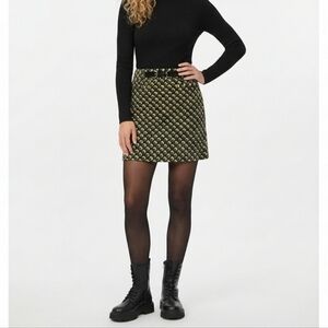LOFT Geo Print Corduroy Mini Skirt Y2K